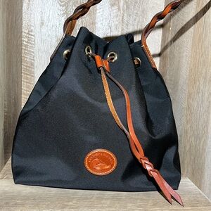 Dooney & Bourke Black and Brown Shoulder Bag